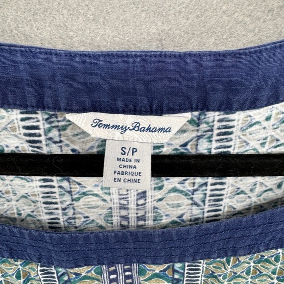 Tommy Bahama Dress Womens Size S Blue Green Geo Print Mixed Media‎ Above Knee - Picture 10 of 13